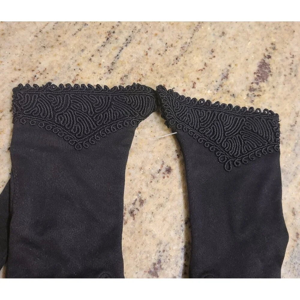 New? Vtg Size 6 Small Black Cotton Stretch Formal 8.5